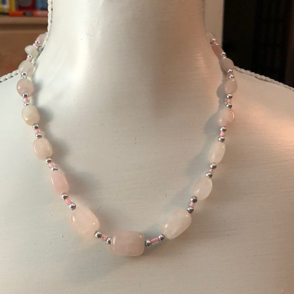 Beautiful pink stone necklace